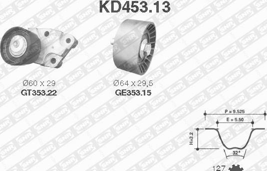 SNR KD453.13 - Timing Belt Set www.parts5.com