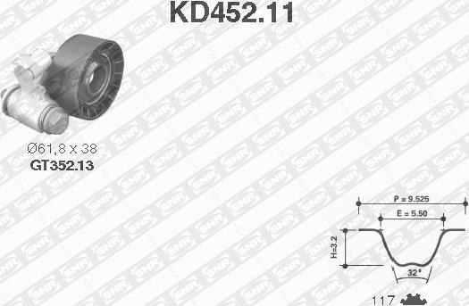 SNR KD452.11 - Timing Belt Set www.parts5.com