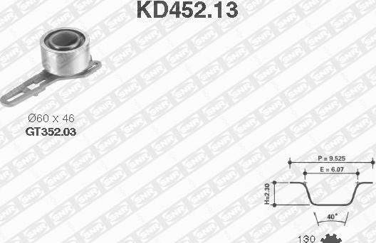 SNR KD452.13 - Timing Belt Set www.parts5.com
