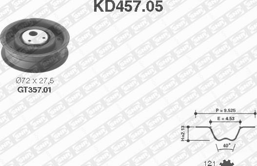 SNR KD457.05 - Timing Belt Set www.parts5.com