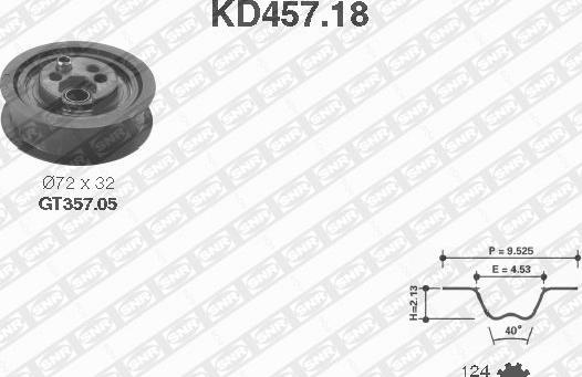 SNR KD457.18 - Σετ οδοντωτού ιμάντα www.parts5.com