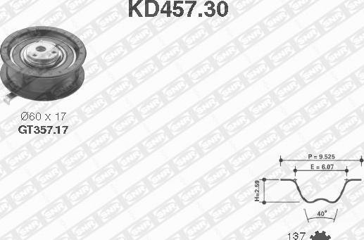 SNR KD457.30 - Timing Belt Set www.parts5.com
