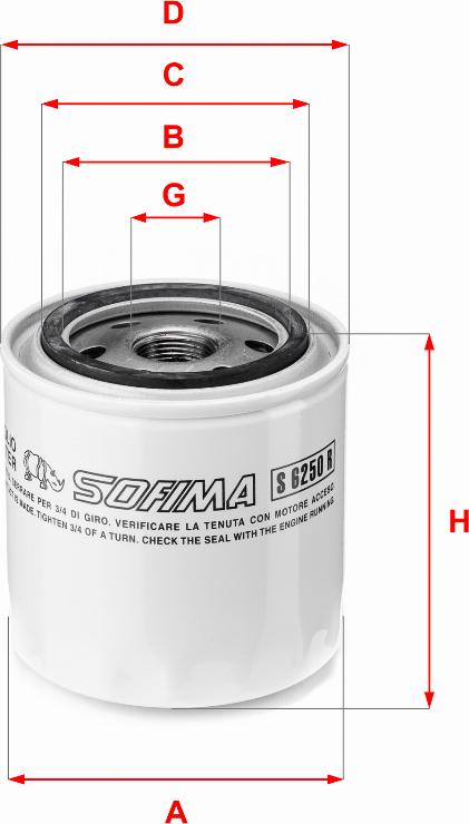 Sofima S 6250 R - Olejový filter www.parts5.com