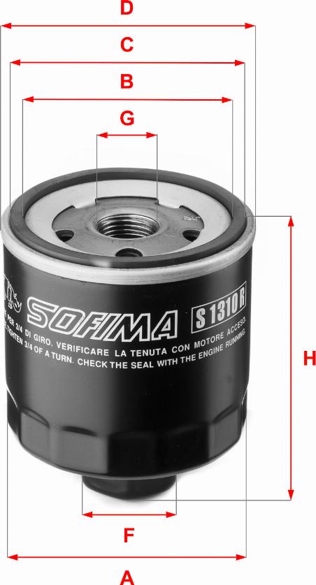 Sofima S 1310 R - Oil Filter www.parts5.com