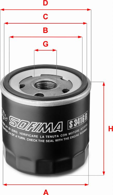 Sofima S 3416 R - Oil Filter www.parts5.com