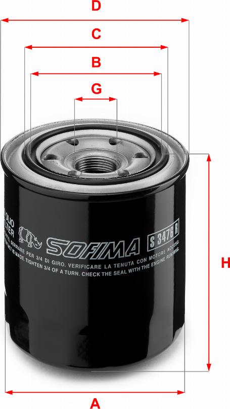 Sofima S 3476 R - Oil Filter www.parts5.com