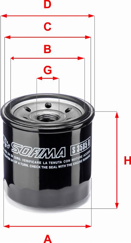 Sofima S 3585 R - Oil Filter www.parts5.com