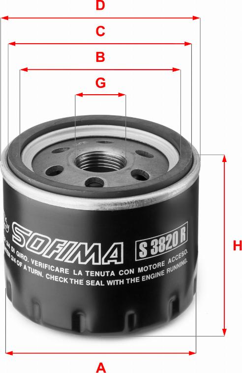 Sofima S 3820 R - Oil Filter www.parts5.com