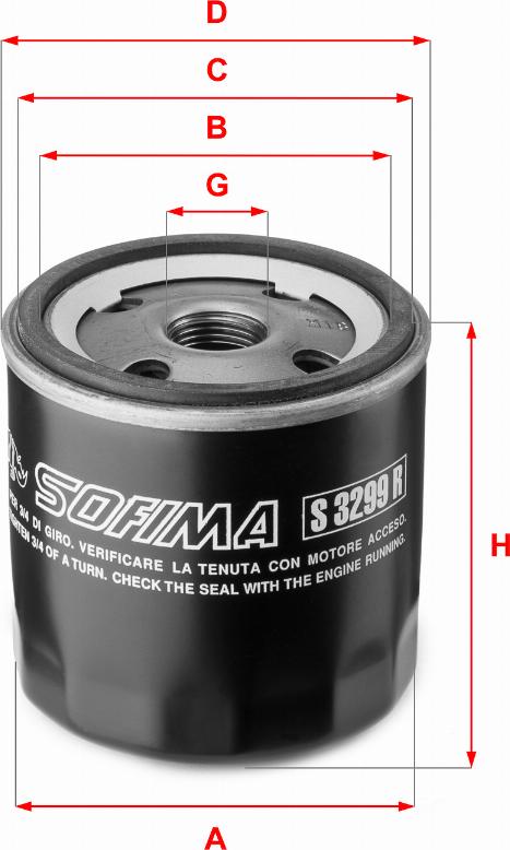 Sofima S 3299 R - Oil Filter www.parts5.com