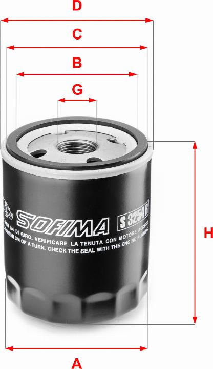Sofima S 3254 R - Oil Filter www.parts5.com