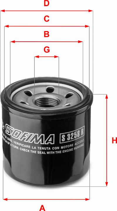 Sofima S 3258 R - Oil Filter www.parts5.com
