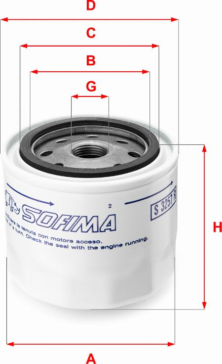 Sofima S 3257 R - Oil Filter www.parts5.com