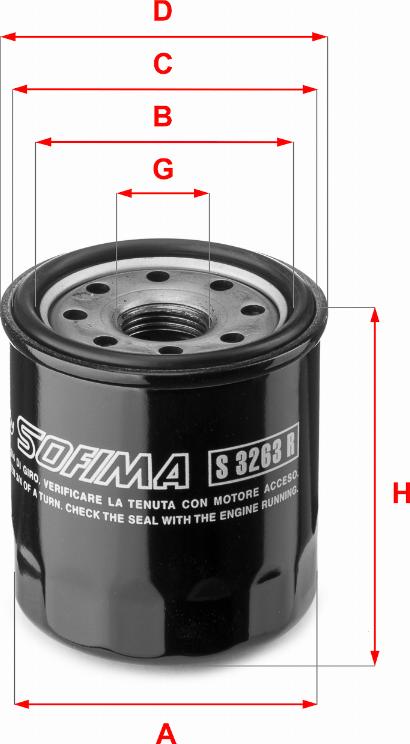 Sofima S 3263 R - Oil Filter www.parts5.com
