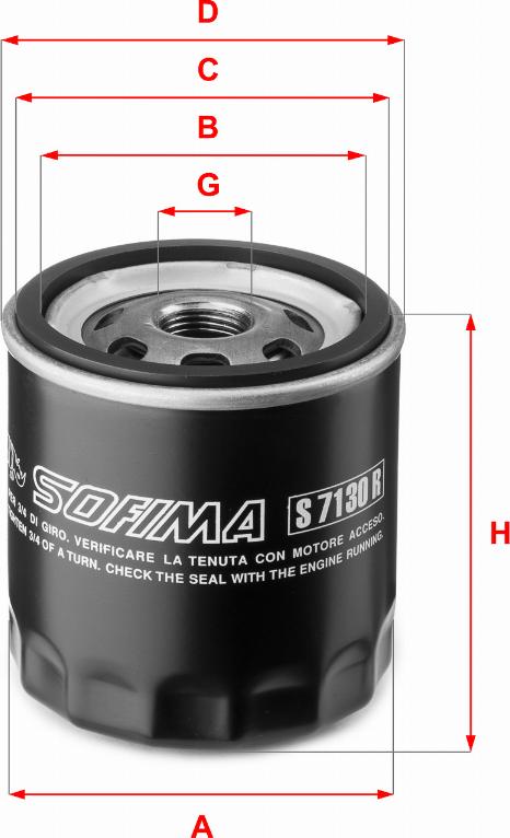 Sofima S 7130 R - Oil Filter www.parts5.com