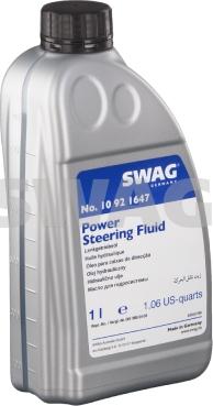 Swag 10 92 1647 - Hydraulic Oil www.parts5.com