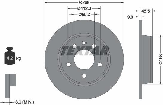 Textar 92074303 - Brake Disc www.parts5.com