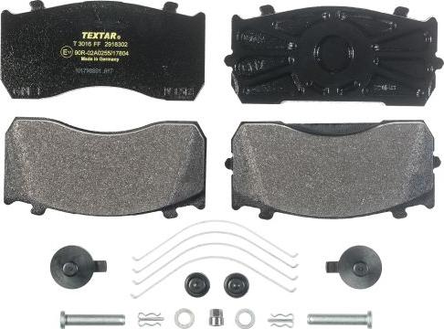 Textar 2918302 - Brake Pad Set, disc brake www.parts5.com