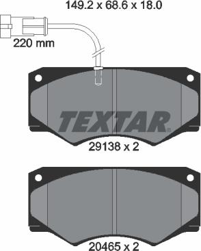 Textar 2913801 - Brake Pad Set, disc brake www.parts5.com