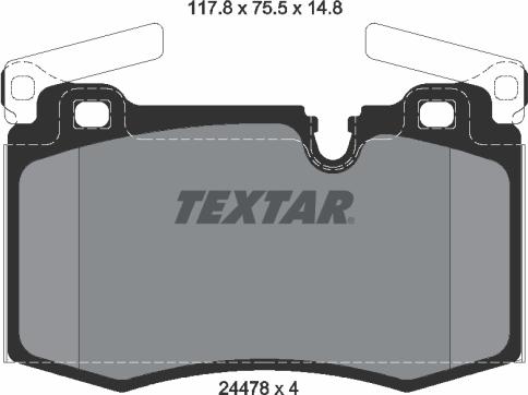 Textar 2447801 - Brake Pad Set, disc brake www.parts5.com
