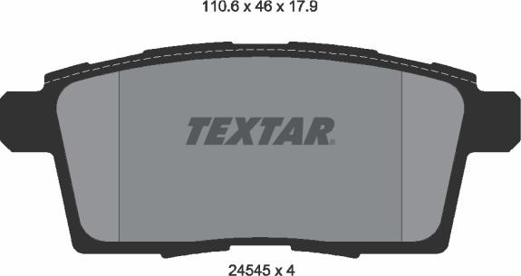Textar 2454501 - Brake Pad Set, disc brake www.parts5.com