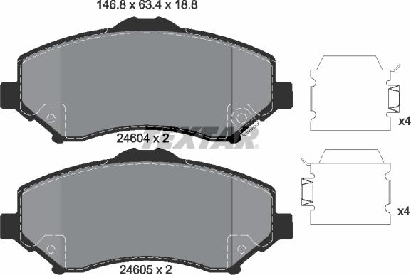 Textar 2460401 - Brake Pad Set, disc brake www.parts5.com