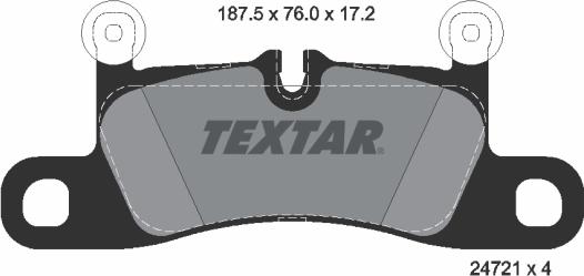 Textar 2472101 - Brake Pad Set, disc brake www.parts5.com