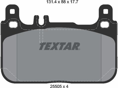 Textar 2550501 - Brake Pad Set, disc brake www.parts5.com