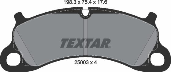 Textar 2500301 - Тормозные колодки, дисковые, комплект www.parts5.com