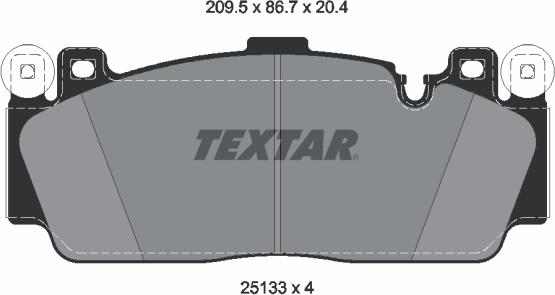 Textar 2513301 - Brake Pad Set, disc brake www.parts5.com