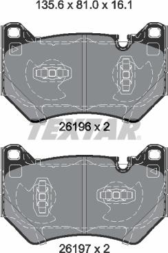 Textar 2619601 - Brake Pad Set, disc brake www.parts5.com