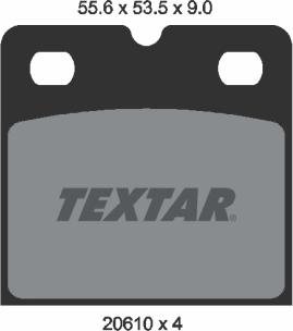 Textar 2061005 - Brake Pad Set, disc parking brake www.parts5.com
