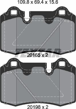 Textar 2016501 - Brake Pad Set, disc brake www.parts5.com