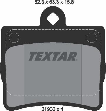 Textar 2190003 - Brake Pad Set, disc brake www.parts5.com