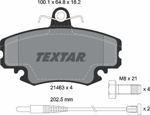 Textar 2146304 - Brake Pad Set, disc brake www.parts5.com