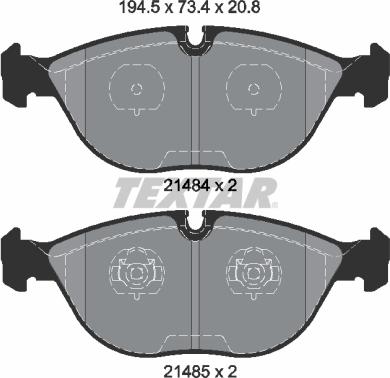 Textar 2148401 - Brake Pad Set, disc brake www.parts5.com