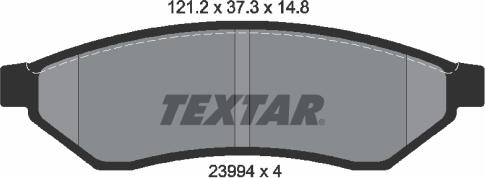 Textar 2399401 - Brake Pad Set, disc brake www.parts5.com