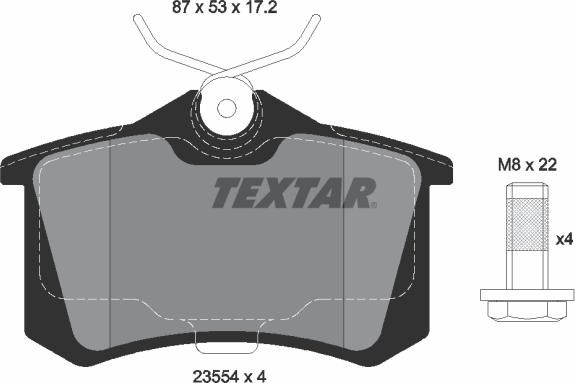 Textar 2355402 - Brake Pad Set, disc brake www.parts5.com
