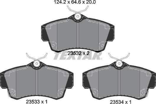 Textar 2353202 - Brake Pad Set, disc brake www.parts5.com
