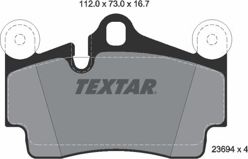 Textar 2369402 - Brake Pad Set, disc brake www.parts5.com