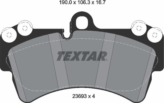 Textar 2369302 - Brake Pad Set, disc brake www.parts5.com