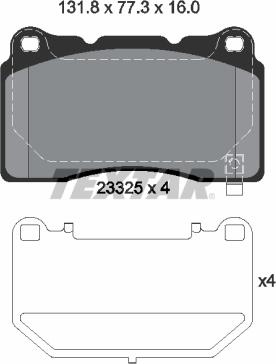 Textar 2332502 - Brake Pad Set, disc brake www.parts5.com