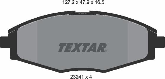 Textar 2324102 - Brake Pad Set, disc brake www.parts5.com