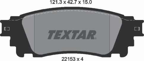 Textar 2215301 - Brake Pad Set, disc brake www.parts5.com