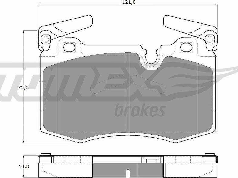 TOMEX brakes TX 19-47 - Brake Pad Set, disc brake www.parts5.com