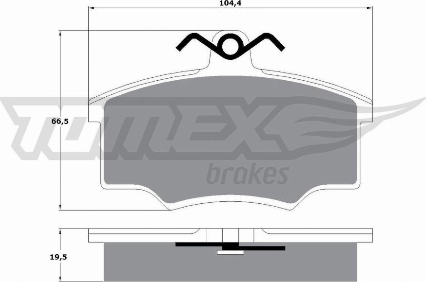 TOMEX brakes TX 10-57 - Brake Pad Set, disc brake www.parts5.com