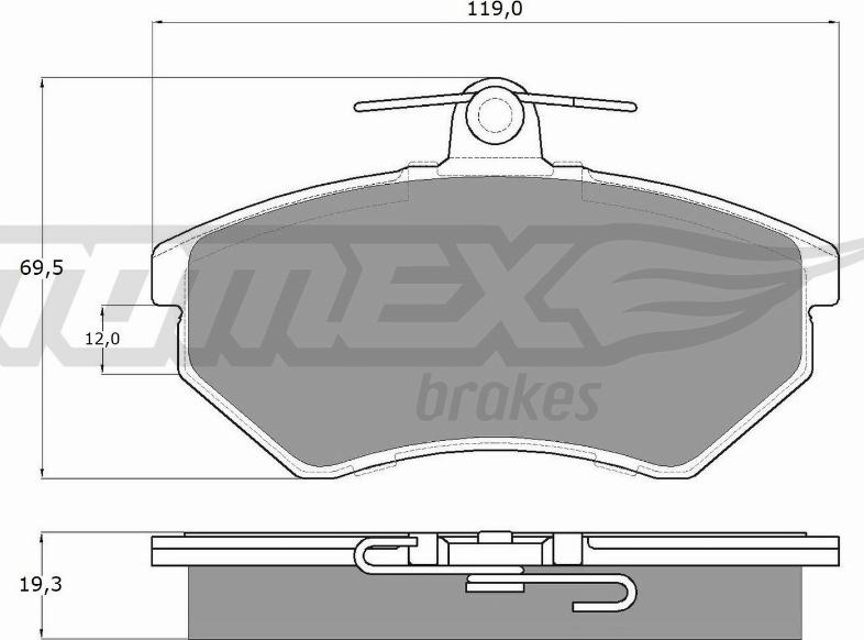 TOMEX brakes TX 10-11 - Brake Pad Set, disc brake www.parts5.com