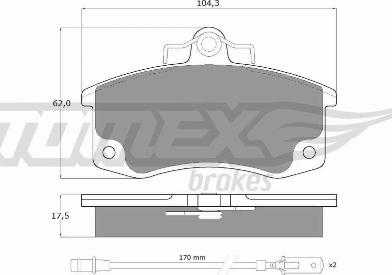 TOMEX brakes TX 10-361 - Brake Pad Set, disc brake www.parts5.com