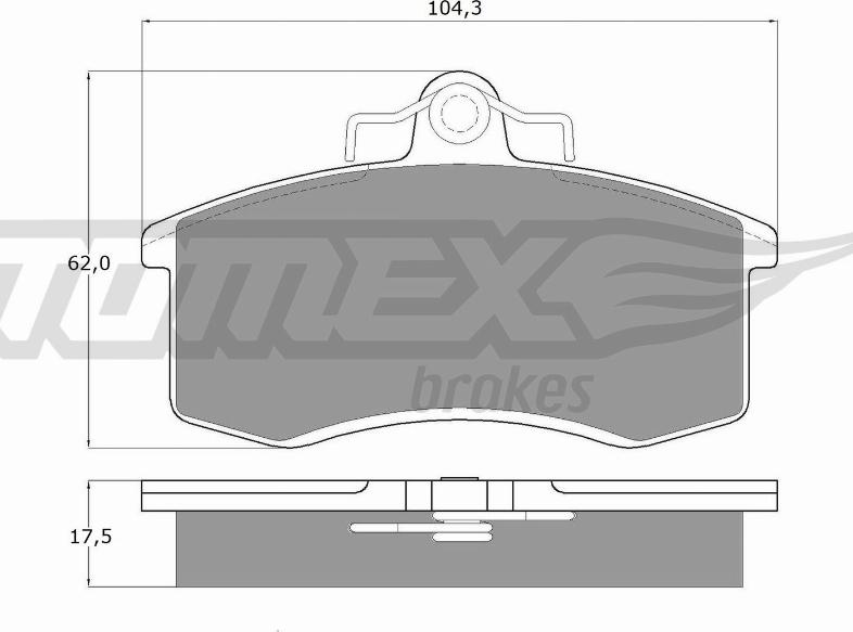 TOMEX brakes TX 10-36 - Brake Pad Set, disc brake www.parts5.com