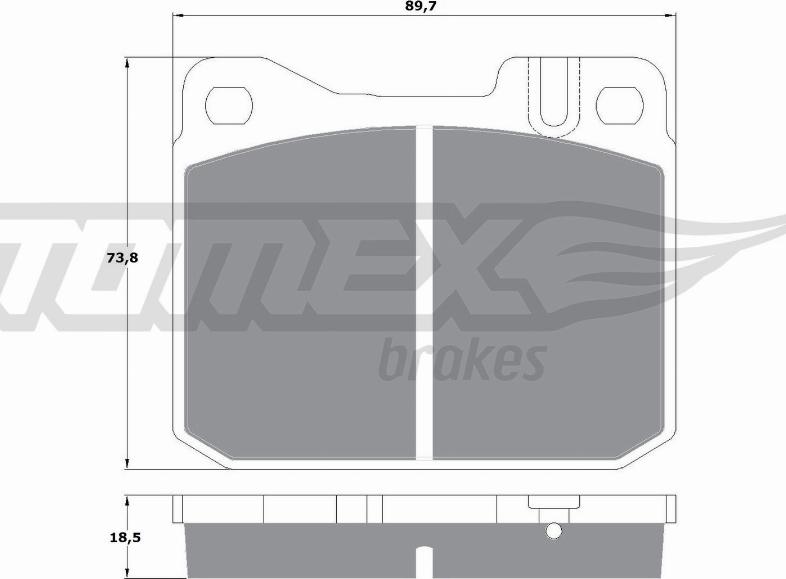 TOMEX brakes TX 10-224 - Тормозные колодки, дисковые, комплект www.parts5.com