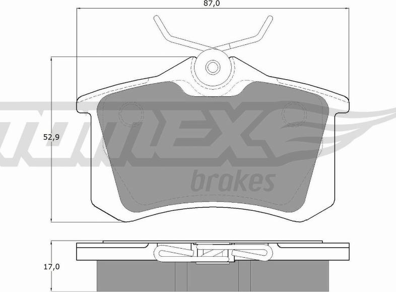 TOMEX brakes TX 10-781 - Brake Pad Set, disc brake www.parts5.com